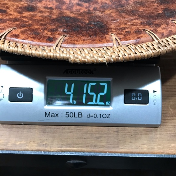 Pier 1 Faux Leather Decorative Plate - Picture 5 of 7